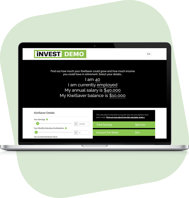 OMNIMax KiwiSaver FMA Website Tool screenshot